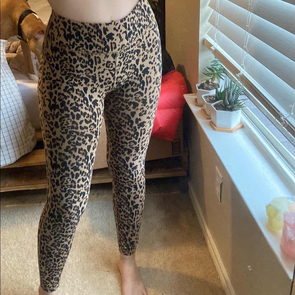 Jcrew 7/8 high rise leopard weekend leggings